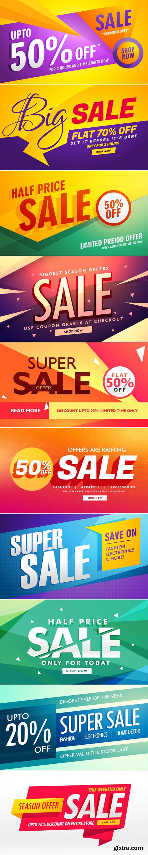 Amazing Colorful Discount Vouchers in Vector [EPS]
