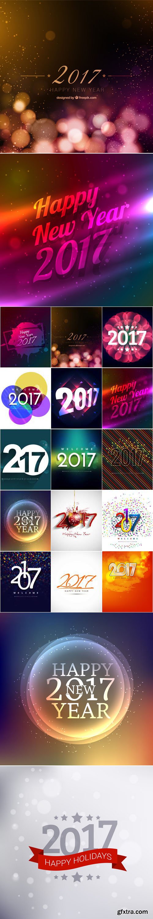 2017 New Year Backgrounds Vol.3 [EPS]
