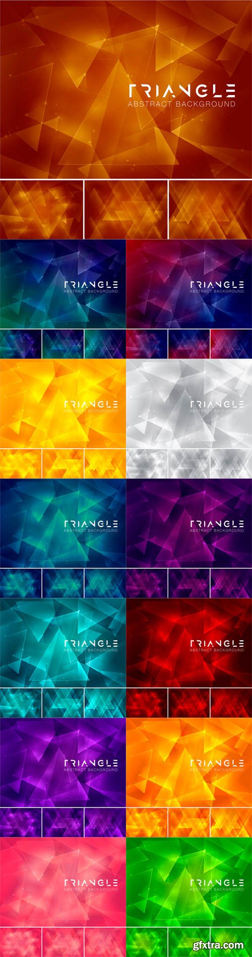 Vector Set - Triangle Abstract Backgrounds