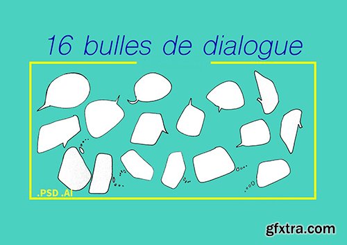 Ai, PSD Vector Bulles De Dialogue / Speech Ballons