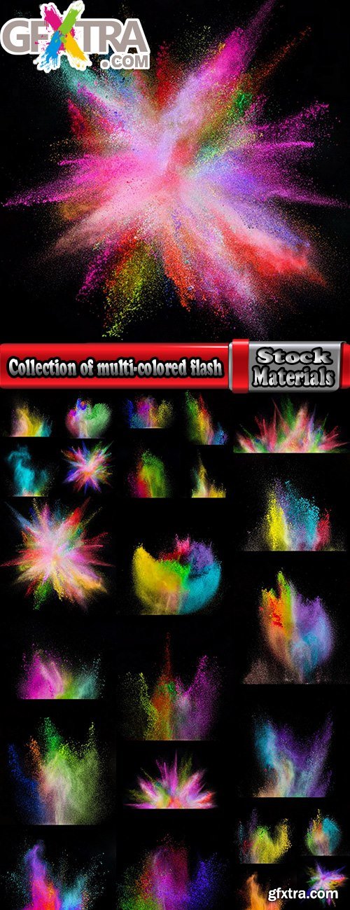 Collection of multi-colored flash powder chalk sand 25 HQ Jpeg
