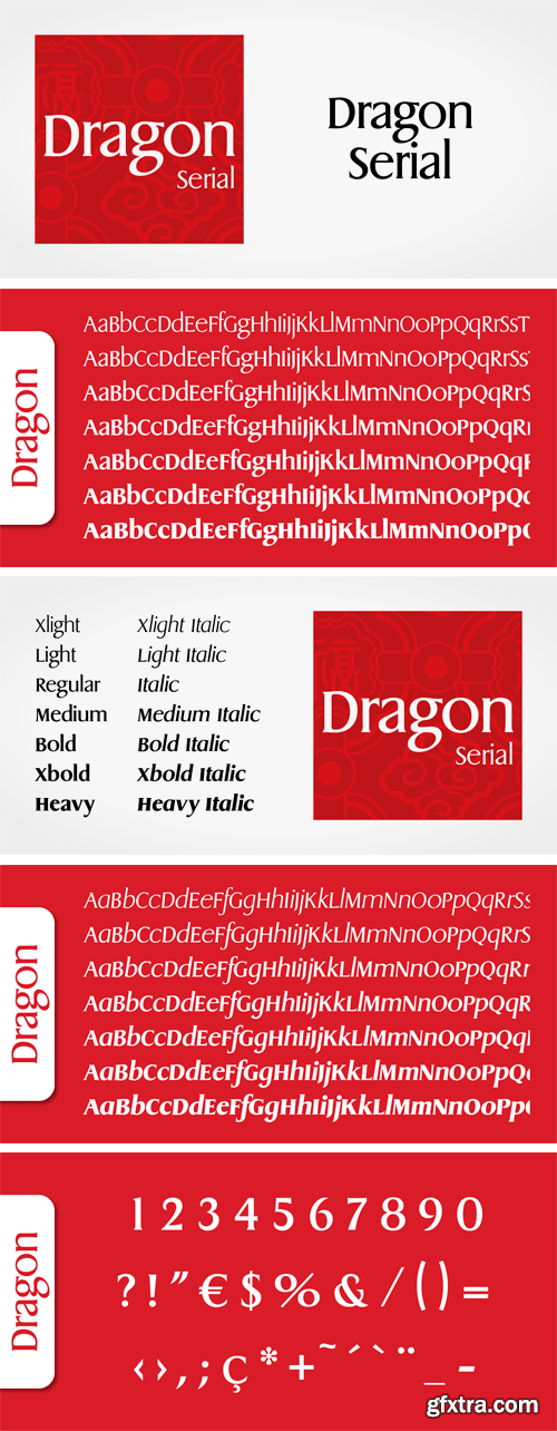 Dragon Serial Font Family