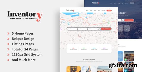 ThemeForest - Inventory - Directory & Listing PSD Template 17015458
