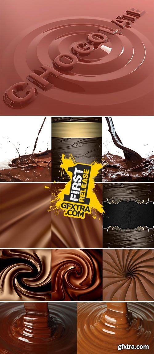 Chocolate cream swirl background Stock Image