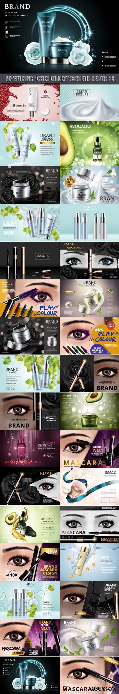 Advertising Poster Concept Cosmetic vector 38