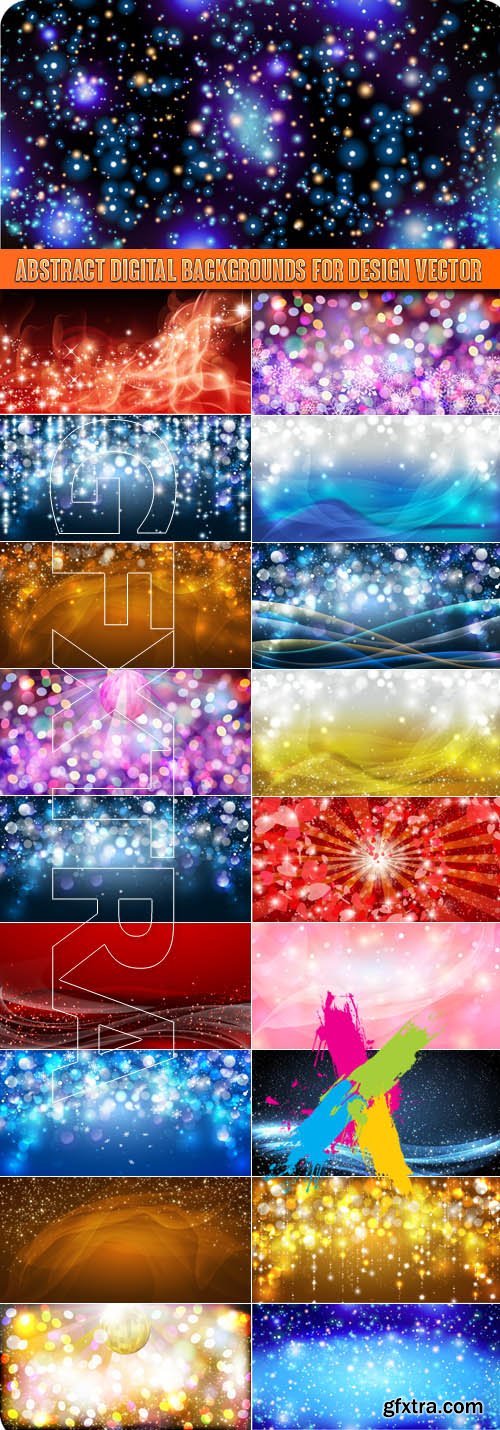 Abstract digital backgrounds for design vector