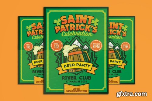Graphicriver Saint Patrick\'s Beer Party Poster Flyer 14937332