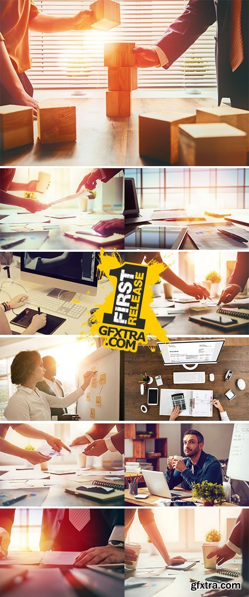 Working day in office Stock Images