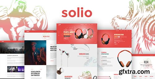 ThemeForest - SOLIO - Music Brand Headset PSD Template 17382387
