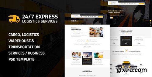 ThemeForest - 24/7 Express Logistics Services PSD 14578835
