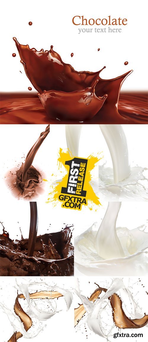 Chocolate with milk - Stock Image