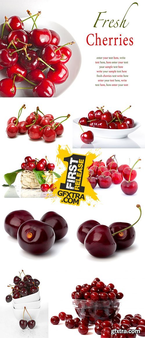 Fresh cherry berries - Stock Image