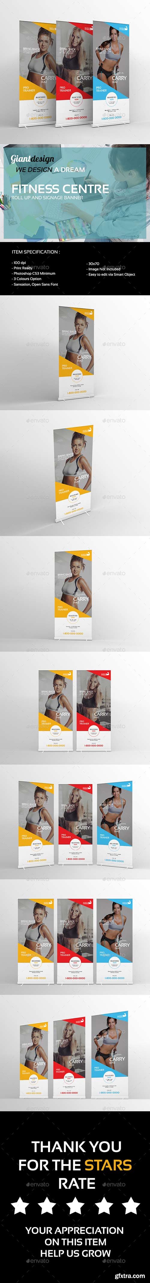 GraphicRiver - Fitness Roll Up Banner Signage 17416527