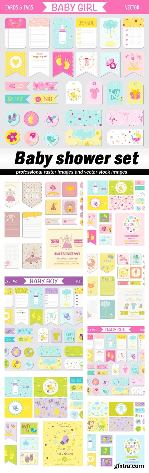 Baby shower set - 7 EPS