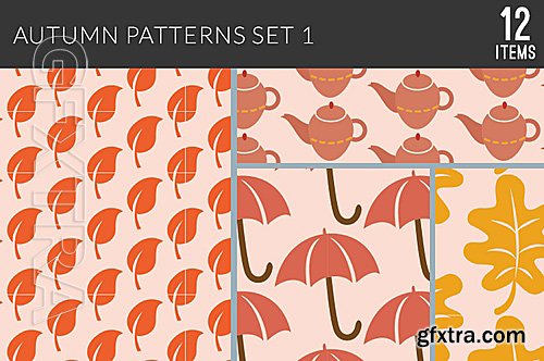 Autumn Patterns Vector Set 1