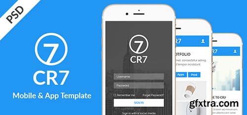 CR7 – Mobile App PSD Template