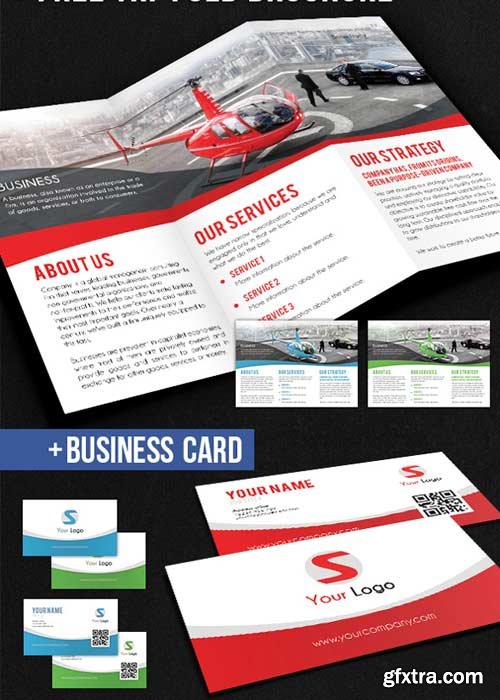 Corporate Tri-Fold Brochure V3 PSD Template