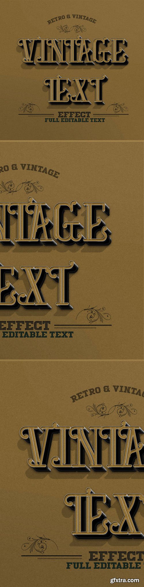 Retro & Vintage Photoshop Text Effect v2