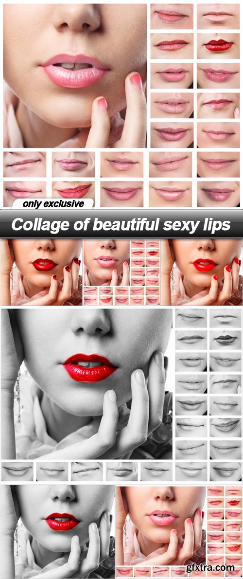 Collage of beautiful sexy lips - 6 UHQ JPEG