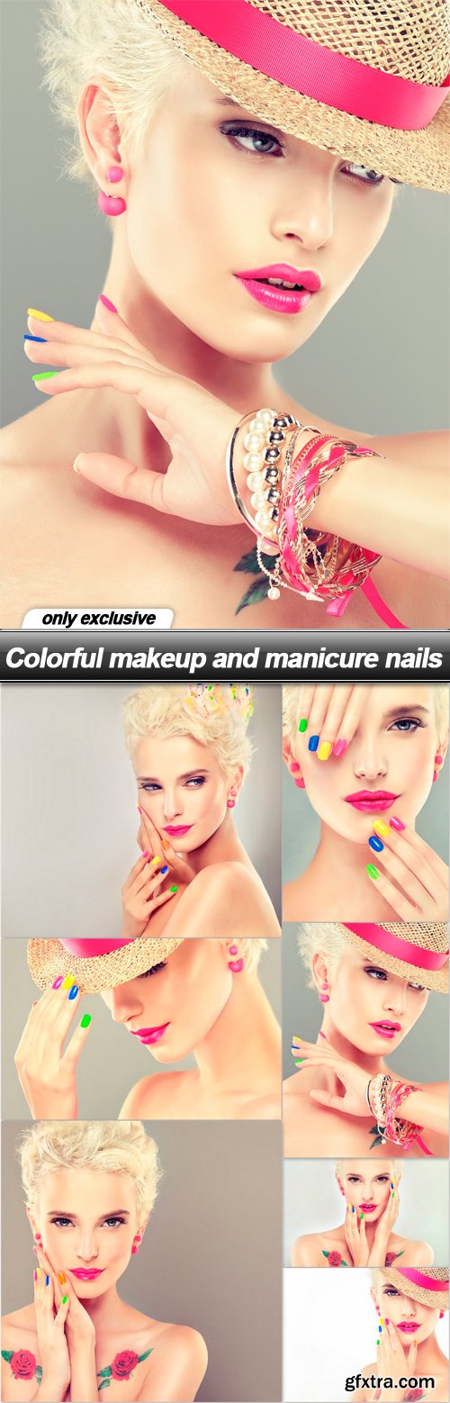 Colorful makeup and manicure nails - 7 UHQ JPEG