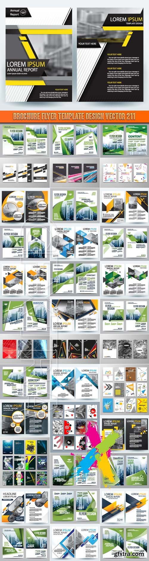 Brochure flyer template design vector 211