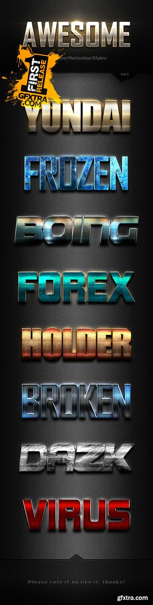 GraphicRiver - Awesome Photoshop Text Effects Vol.5 18299371
