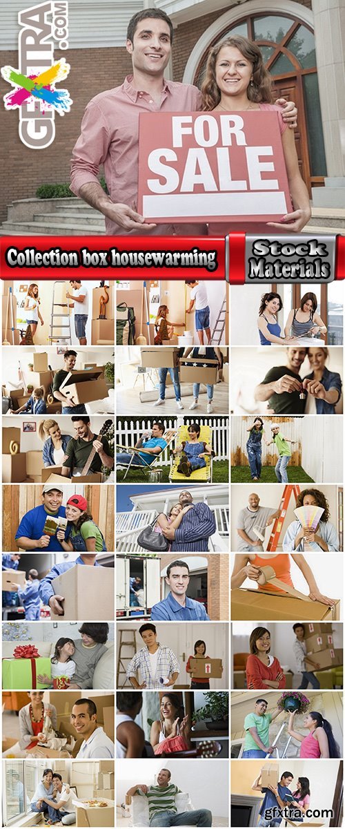 Collection box housewarming young family with things 25 HQ Jpeg