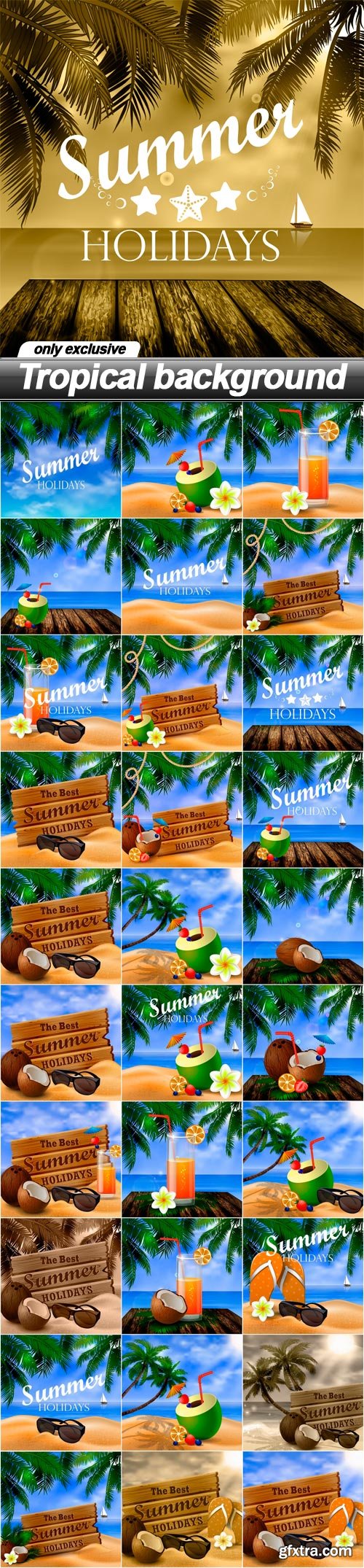 Tropical background - 31 EPS