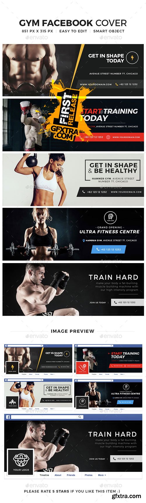 GraphicRiver - Gym & fitness Facebook Cover 15081284