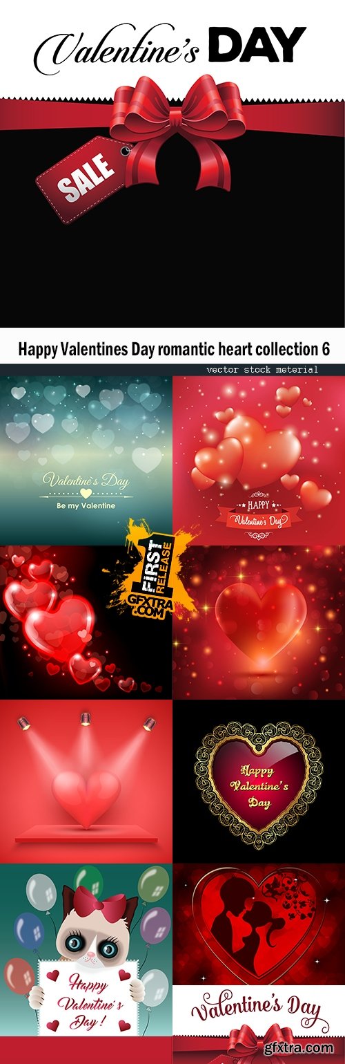 Happy Valentines Day romantic heart collection 6