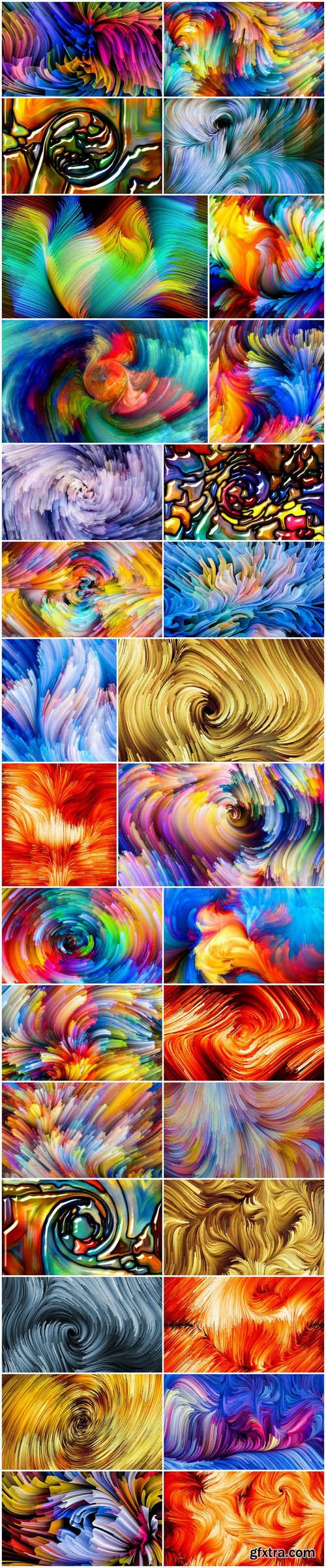 Exploding Color and Abstract Backgrounds - Set of 30xUHQ JPEG Professional Stock Images