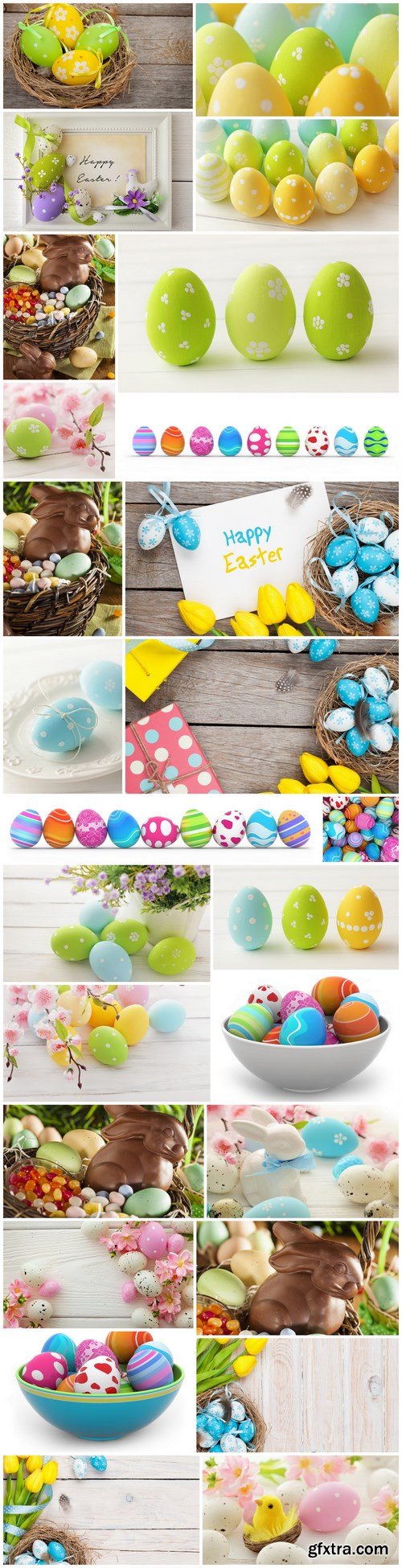 Easter Eggs and Happy Easter 2 - Set of 26xUHQ JPEG Professional Stock Images