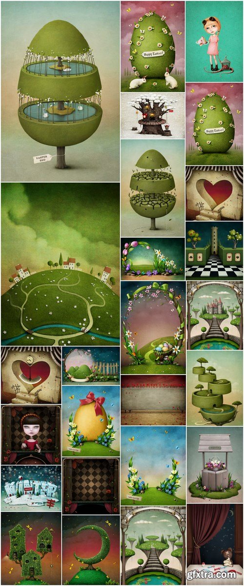 Fairy Fantasy and Illustrations - Set of 26xUHQ JPEG Professional Stock Images