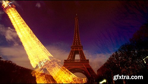 Abstract Eiffel tower montage