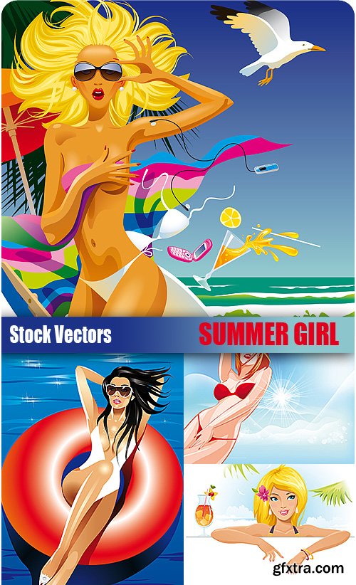 Stock Vectors - Summer Girls