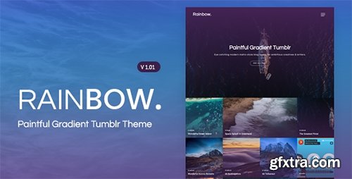 ThemeForest - Rainbow v1.01 - Gradient Grid Tumblr Theme - 19159499