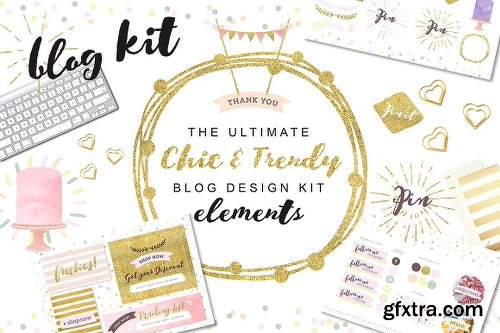 CreativeMarket Ultimate Chic&Trendy Blog Kit 1131620
