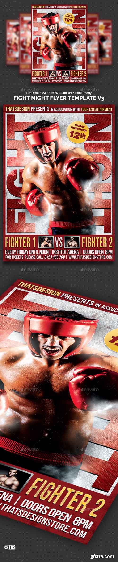 GR - Fight Night Flyer Template V3 12341553