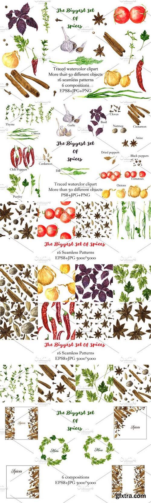 CM - The biggest watercolor set of spices 686299