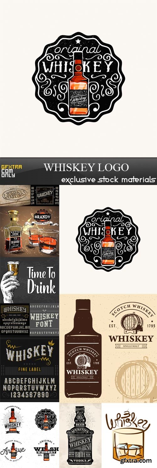 Whiskey Logo - 12 x JPEGs