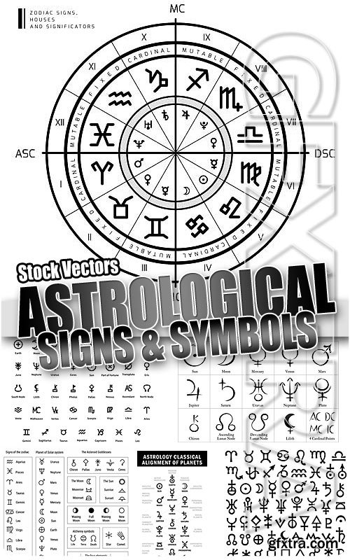 Astrological Signs and Symbols - Stock Vectors