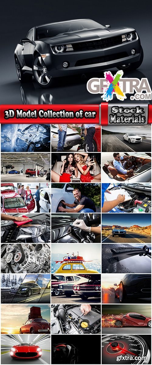 3D Model Collection of car retro car sports car 25 HQ Jpeg