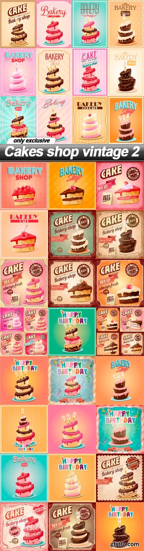 Cakes shop vintage 2 - 25 EPS