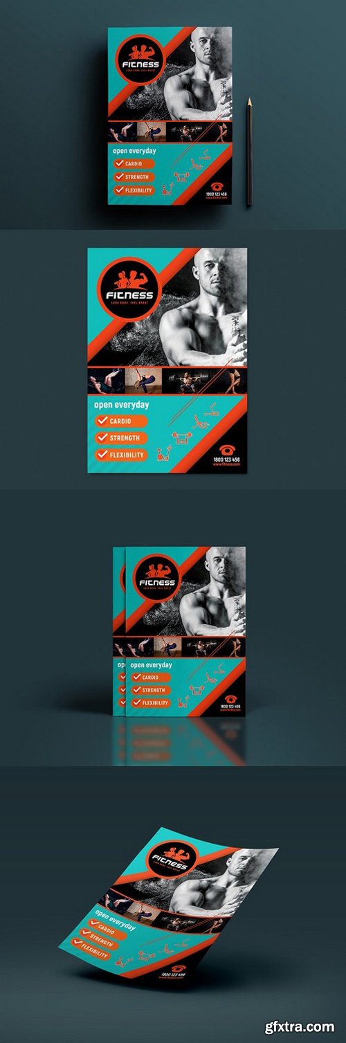 CM - A4 Gym / Fitness Poster Template 943921