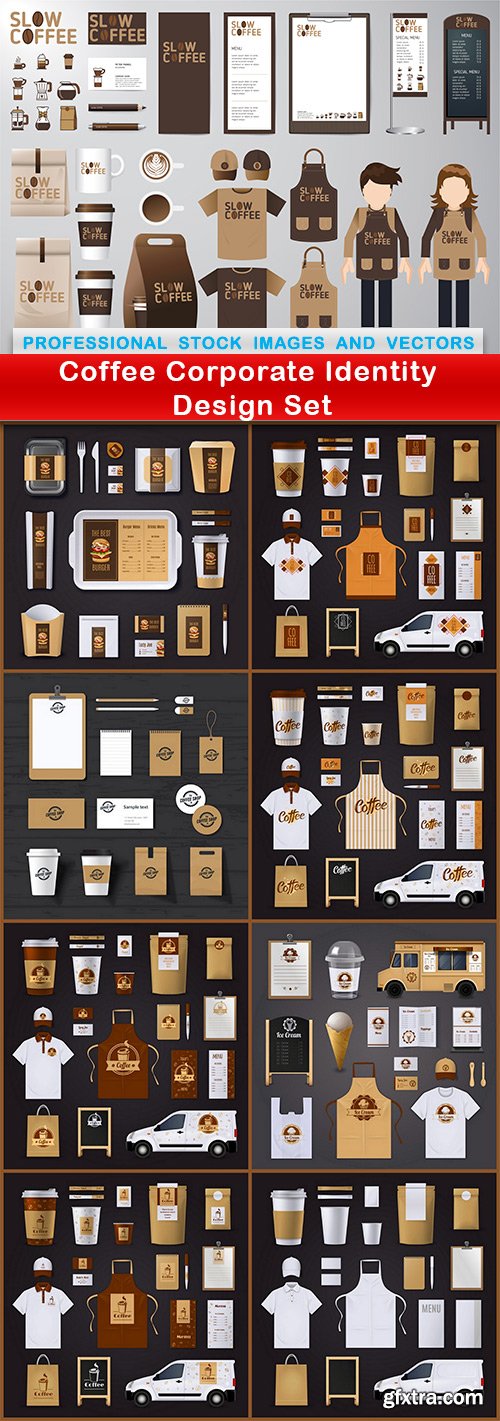 Coffee Corporate Identity Design Set - 9 EPS