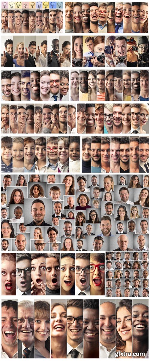 People face collage 15X JPEG