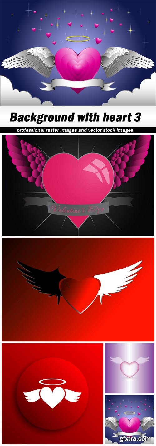 Background with heart 3 - 5 UHQ JPEG