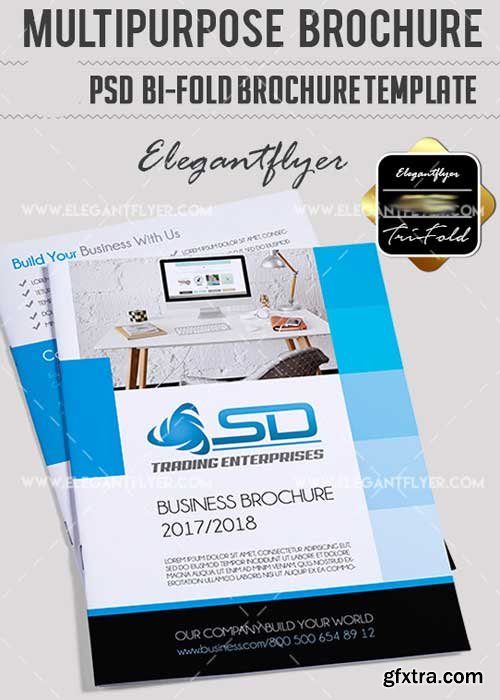 Multipurpose V4 PSD Bi-Fold PSD Brochure Template
