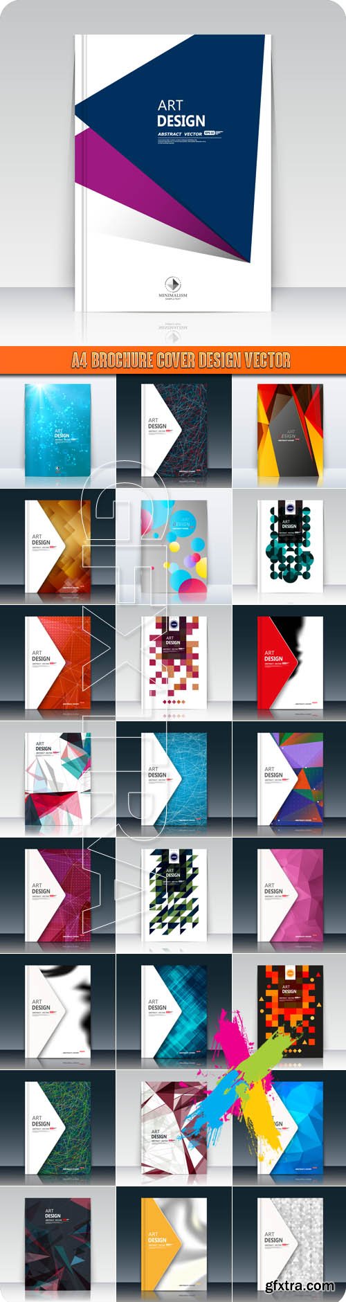A4 brochure cover design vector