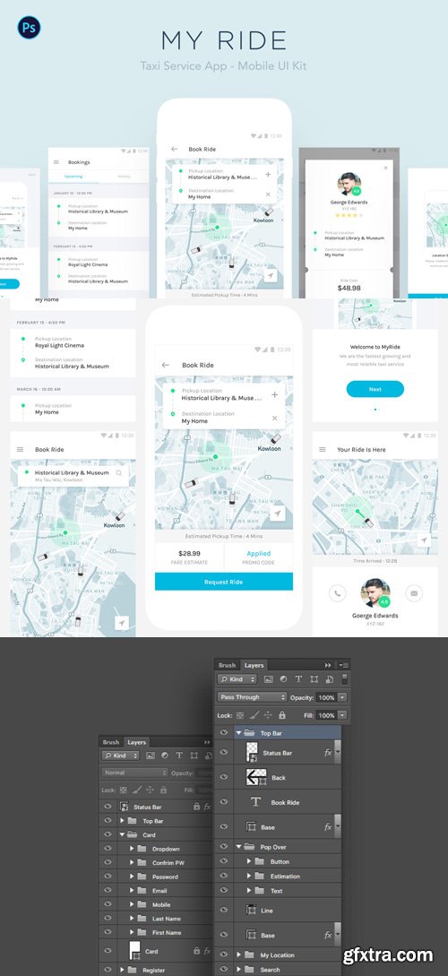 My Ride - Taxi App Mobile UI Kit